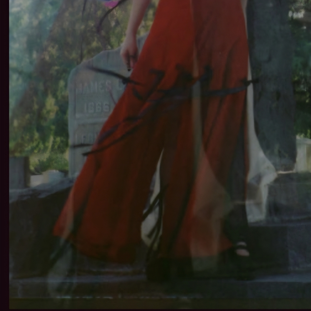 Burgundy Jeannie Nitro Bone Church Gothic Dagger Panel Skirt Rare Medium